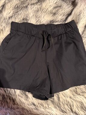 CRZ YOGA Black Elastic Waist Athletic Shorts